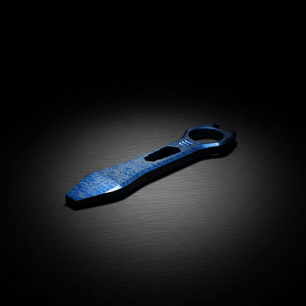 Titanium Multitool with Pry Bar, Hex Wrenches & Bottle Opener · 142 mm