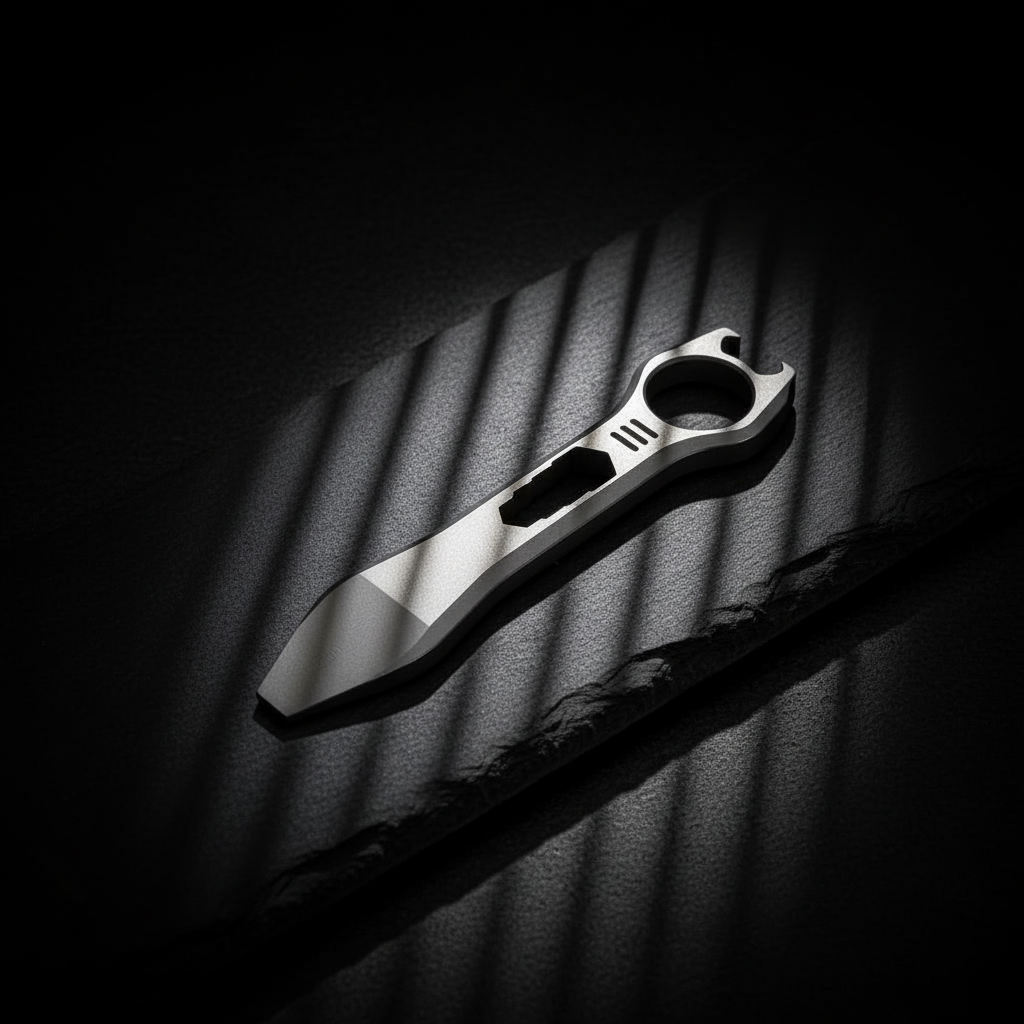 Titanium Multitool with Pry Bar, Hex Wrenches & Bottle Opener · 142 mm — Stonewash