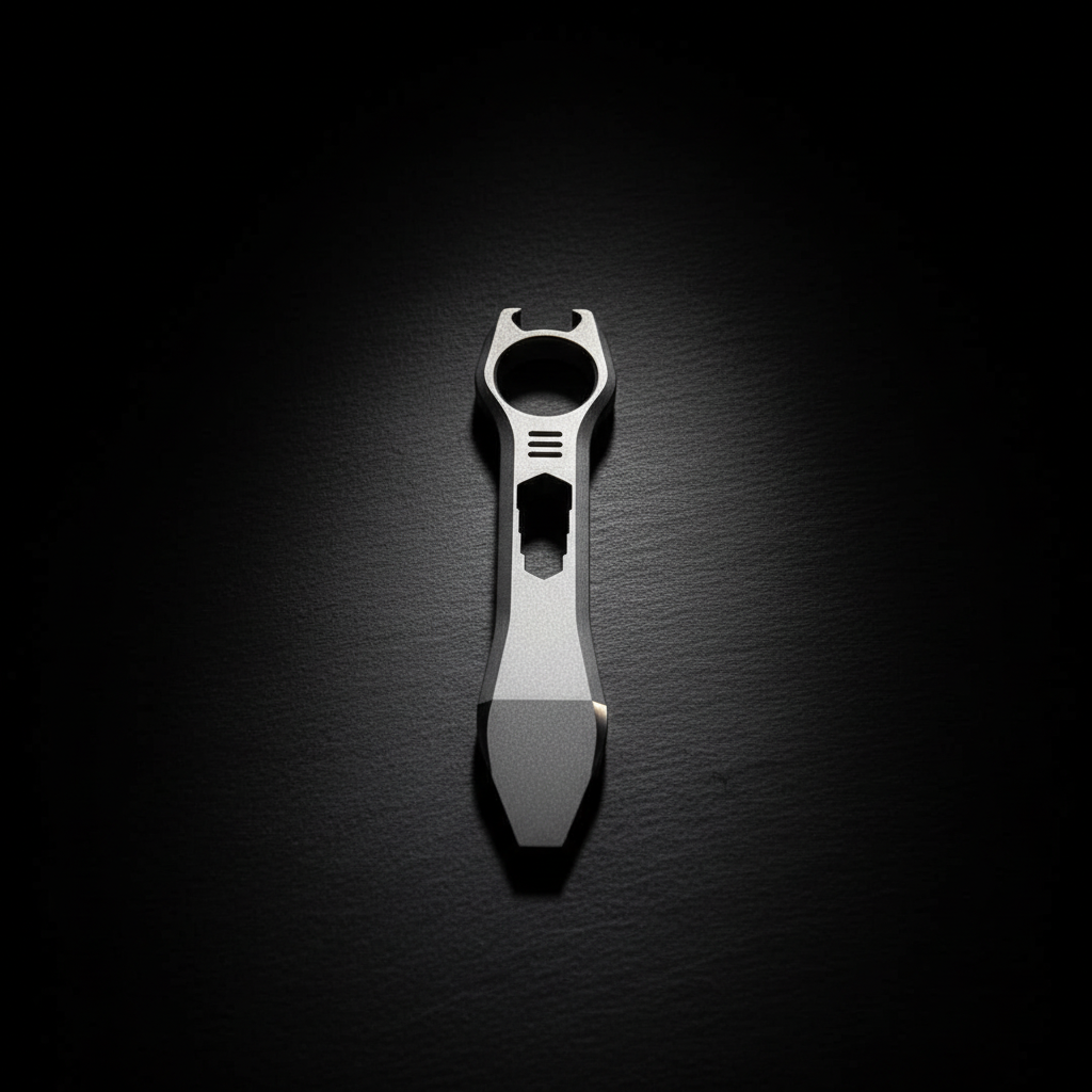 Titanium Multitool with Pry Bar, Hex Wrenches & Bottle Opener · 142 mm