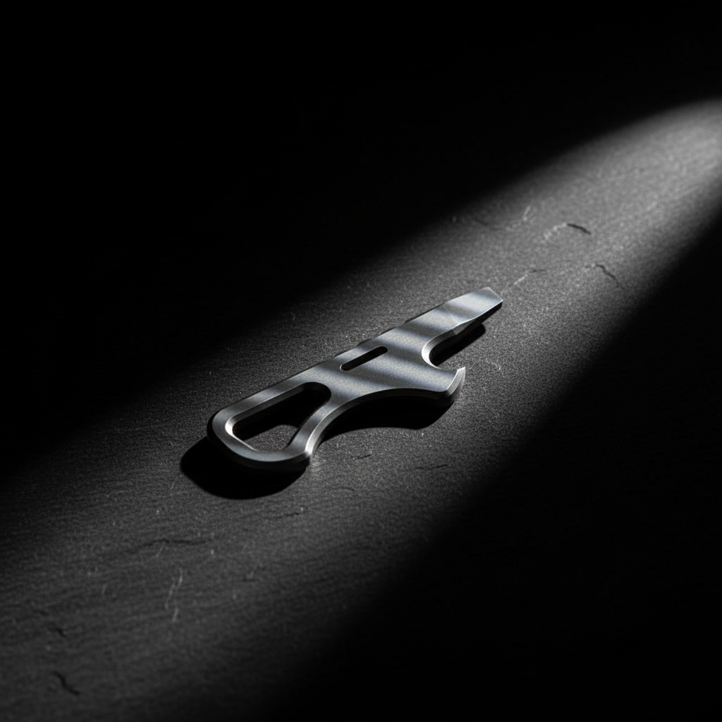 Titanium Hook Pry Bar with Bottle Opener · 51 mm — Burnt