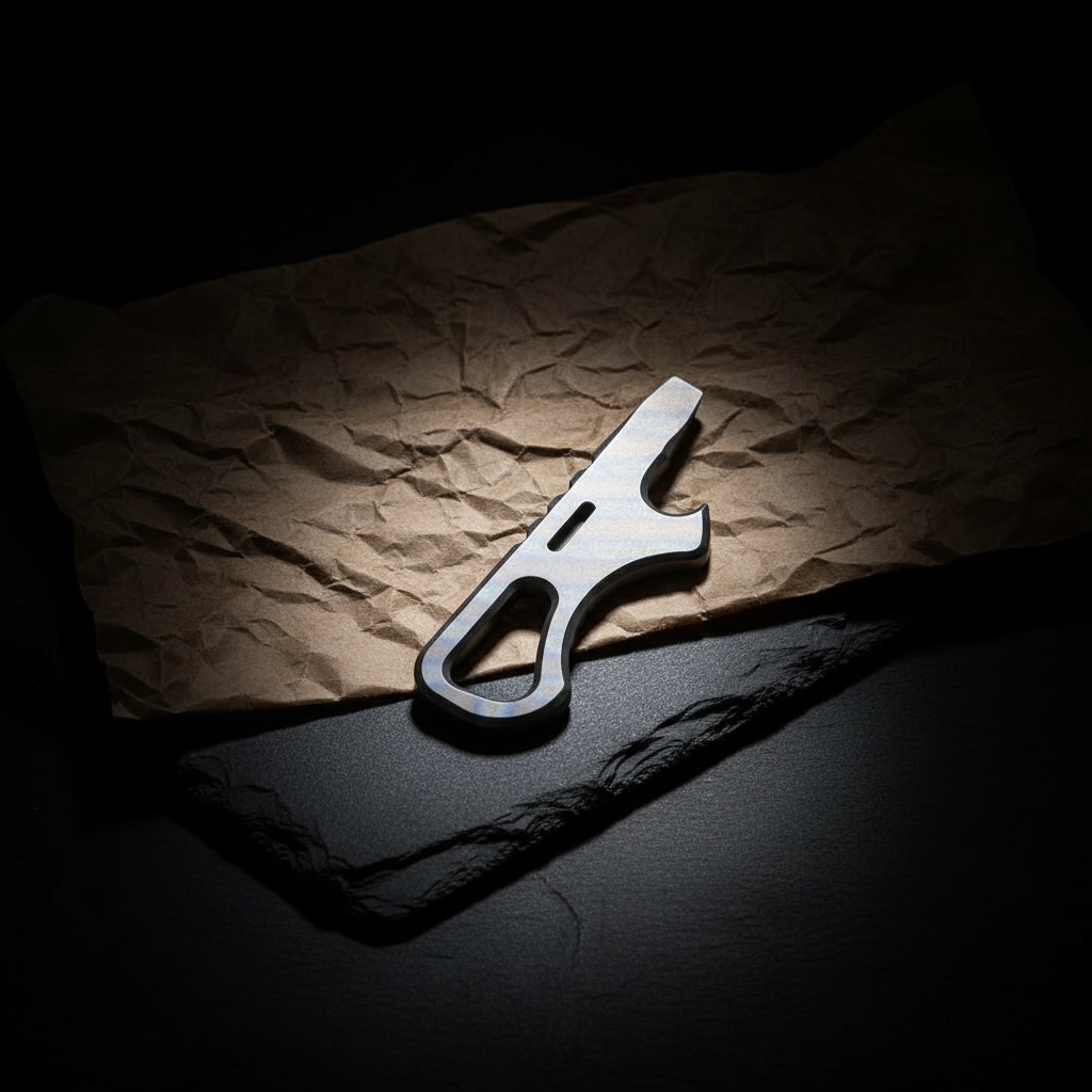 Titanium Hook Pry Bar with Bottle Opener · 51 mm