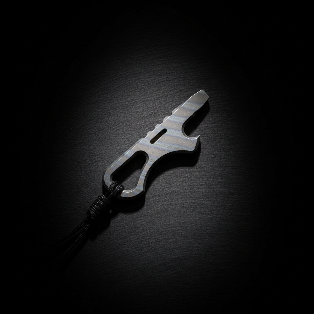 Titanium Hook Pry Bar with Bottle Opener · 51 mm