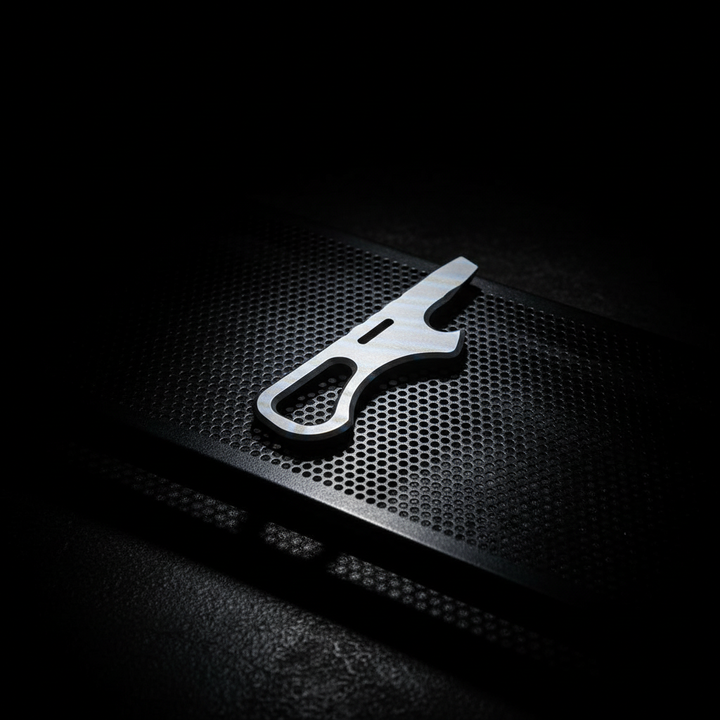 Titanium Hook Pry Bar with Bottle Opener · 51 mm