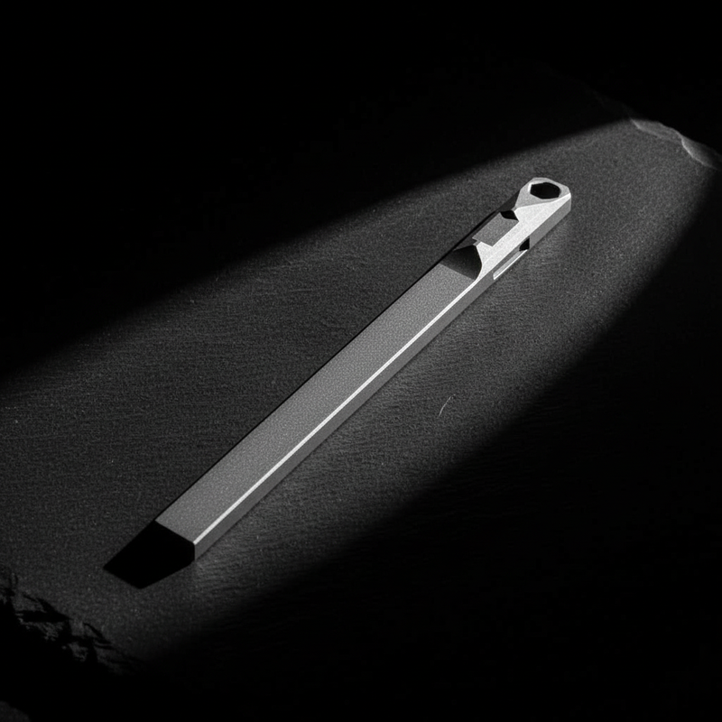 Slim Titanium Pry Bar with Ruler & 8 mm Hex Wrench · 180 mm