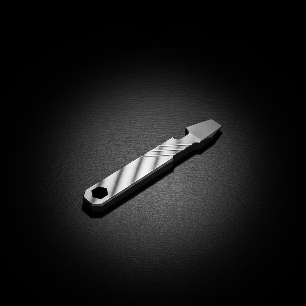 Titanium Pry Bar with Bottle Opener & Hex Wrench · 100 mm — Titanium Alloy