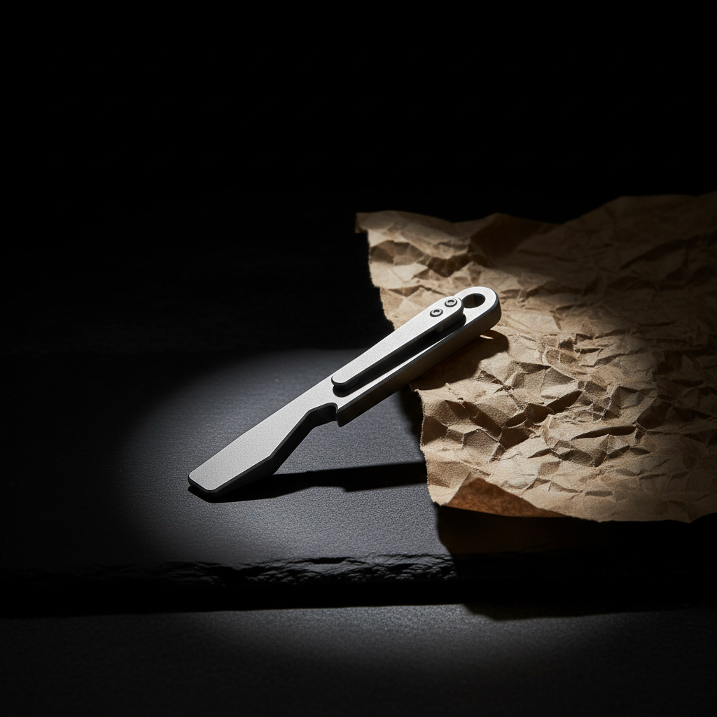 Titanium Clip Pry Bar with Hex Hole · 112 mm