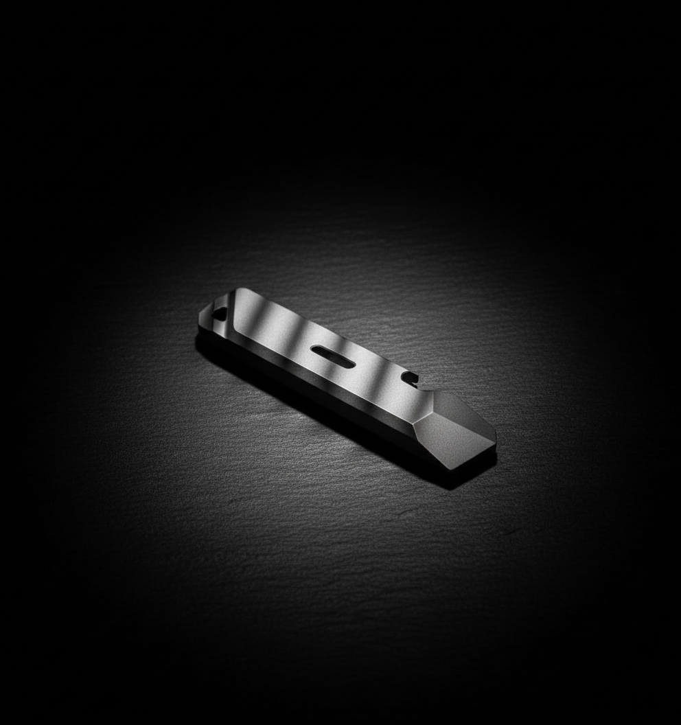 Faceted-Tip Titanium Pocket Pry Bar · 92 mm — Gray