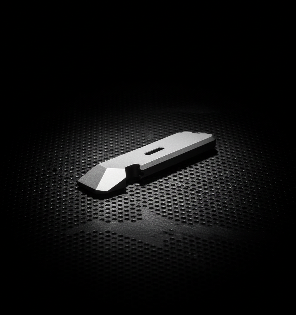 Faceted-Tip Titanium Pocket Pry Bar · 92 mm