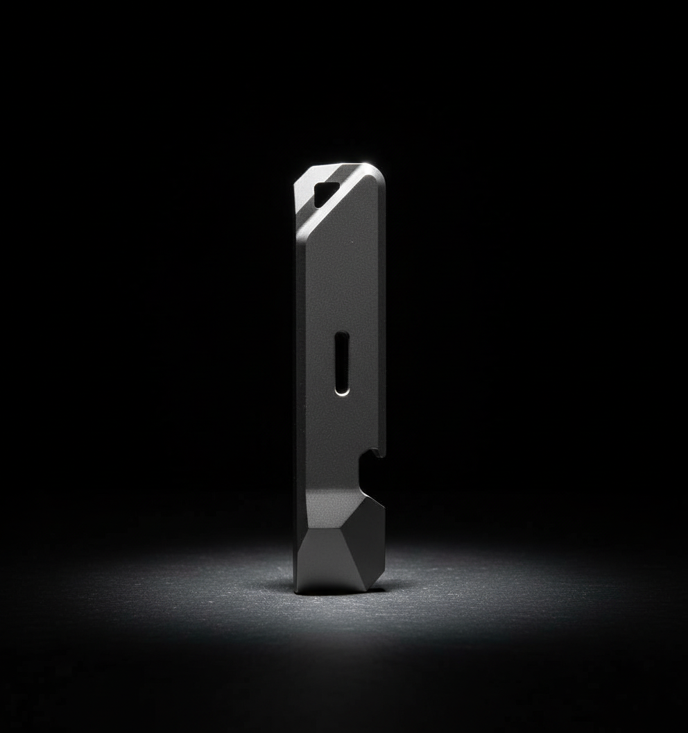 Faceted-Tip Titanium Pocket Pry Bar · 92 mm