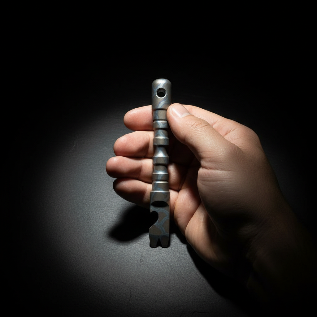 Heavy-Duty Titanium Pry Bar with Nail Puller & Bottle Opener · 120 mm