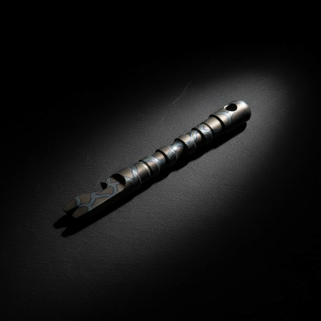 Heavy-Duty Titanium Pry Bar with Nail Puller & Bottle Opener · 120 mm