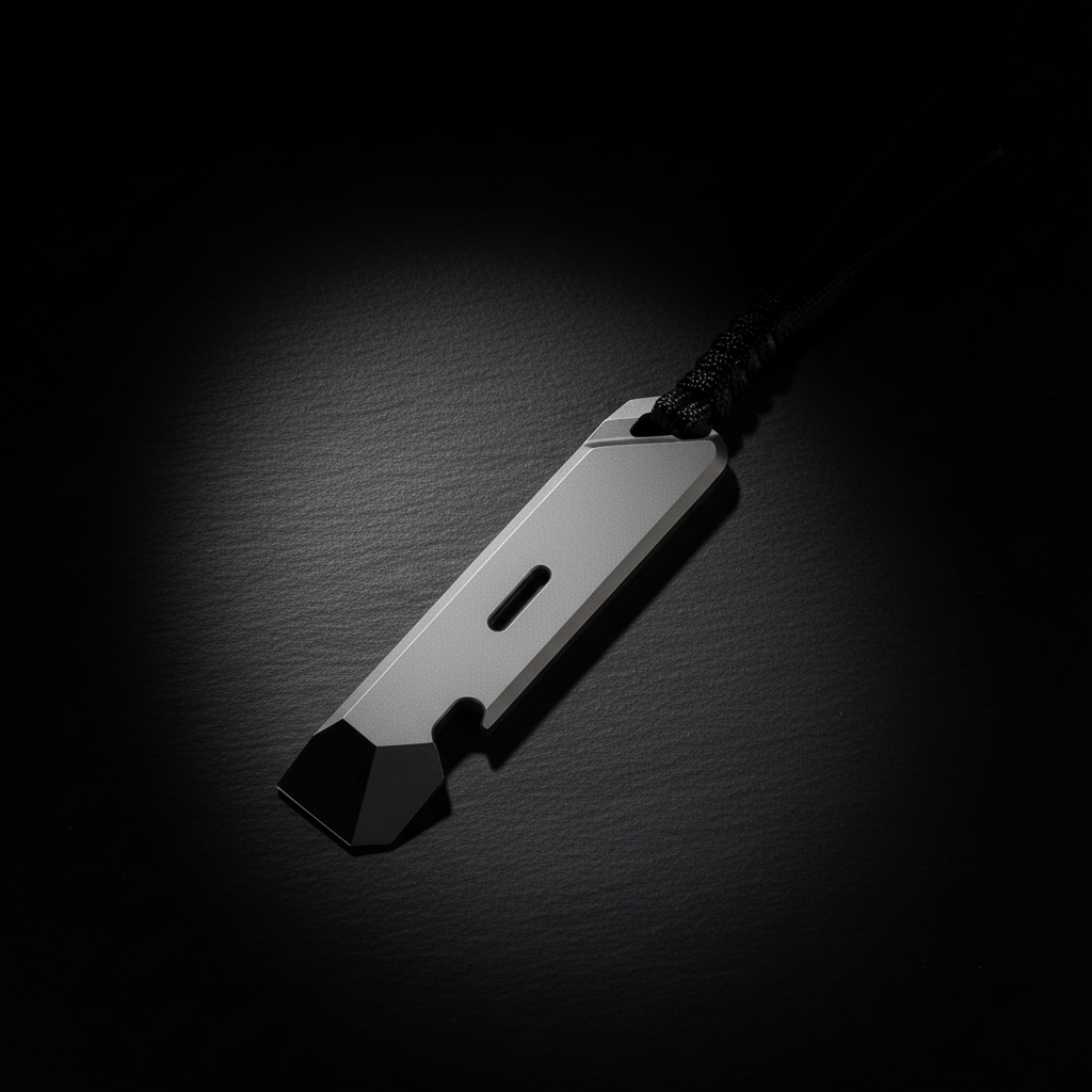 Titanium Pry Bar with Bottle Opener & Glow Slot · 92 mm