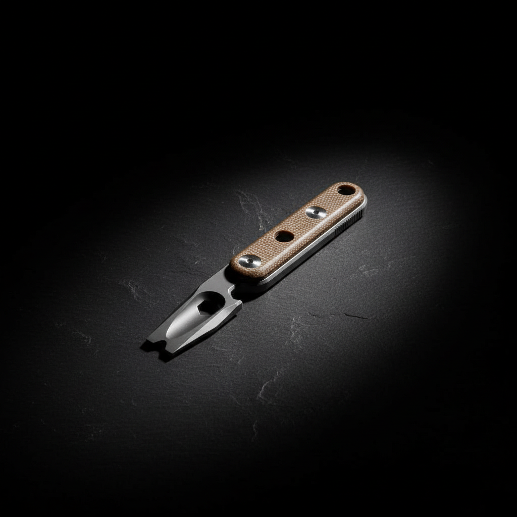 Titanium Pry Bar with Textured Grip, Wrench & Bottle Opener · 115 mm
