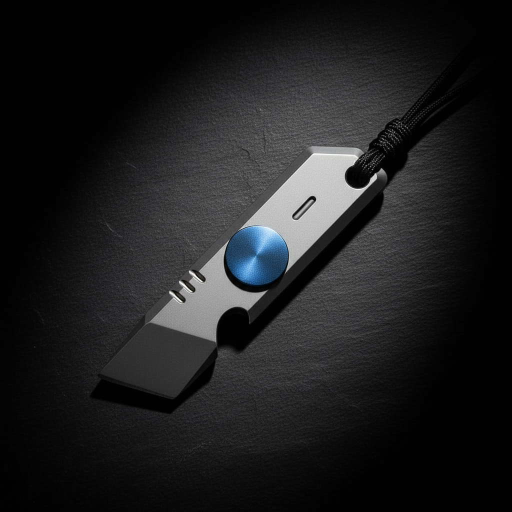 Titanium Fidget Spinner Pry Bar with Bottle Opener · 84 mm