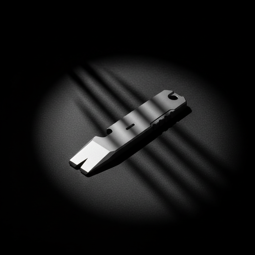 Titanium Nail-Puller Pry Bar · 96 mm · Gray or Burnt Web — Gray