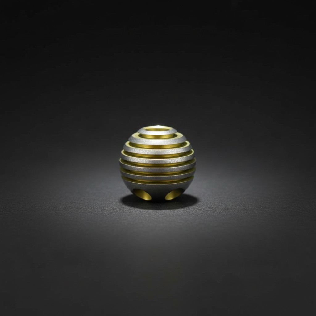 Titanium Planet Bead · 14.8 mm — Gray Yellow
