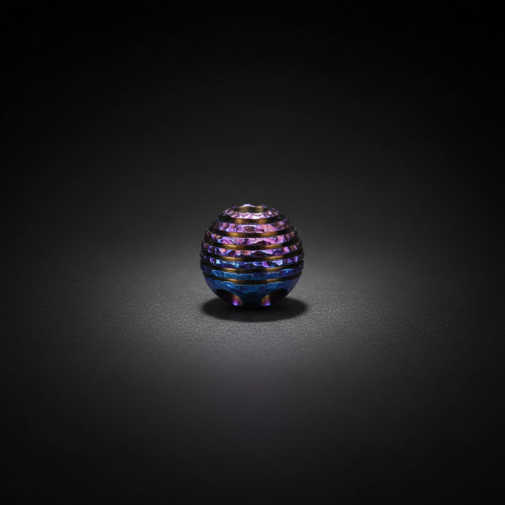 Titanium Planet Bead · 14.8 mm — Crater (random)