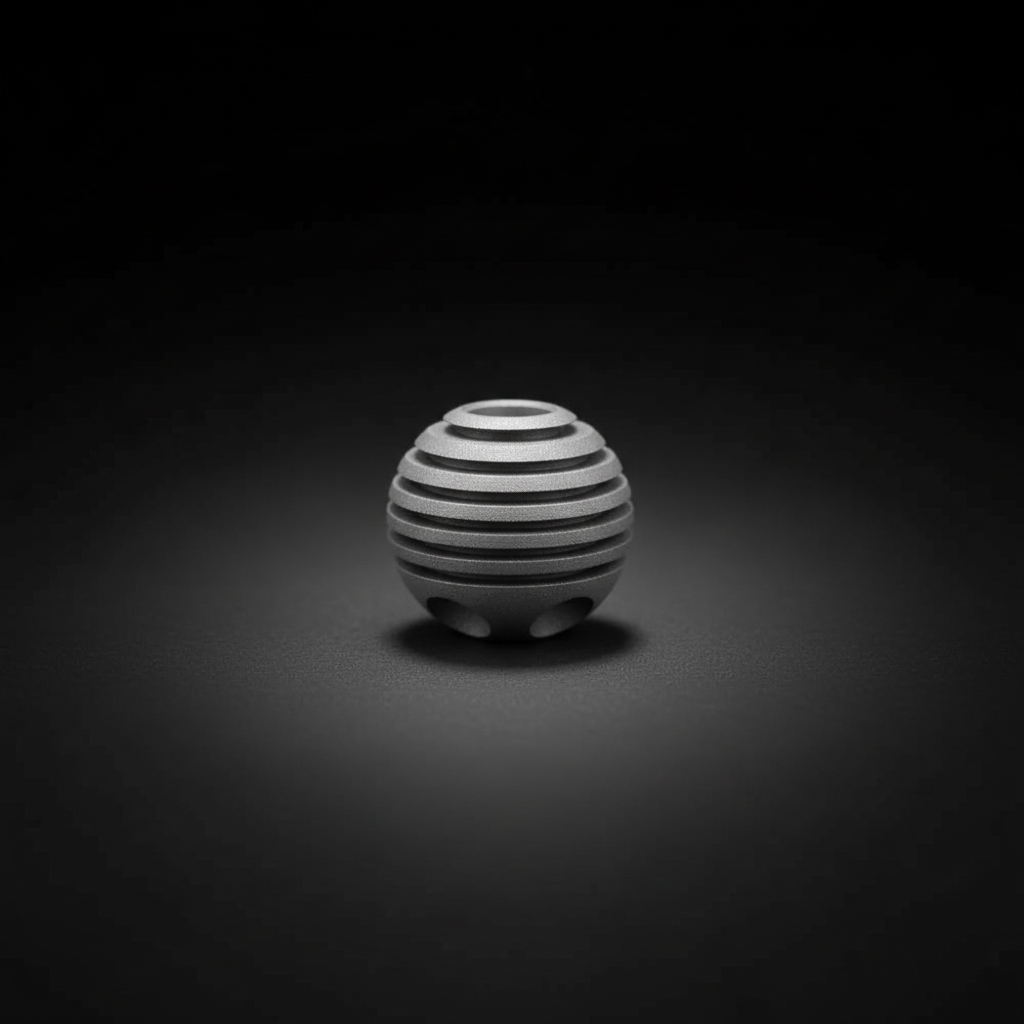 Titanium Planet Bead · 14.8 mm — Gray