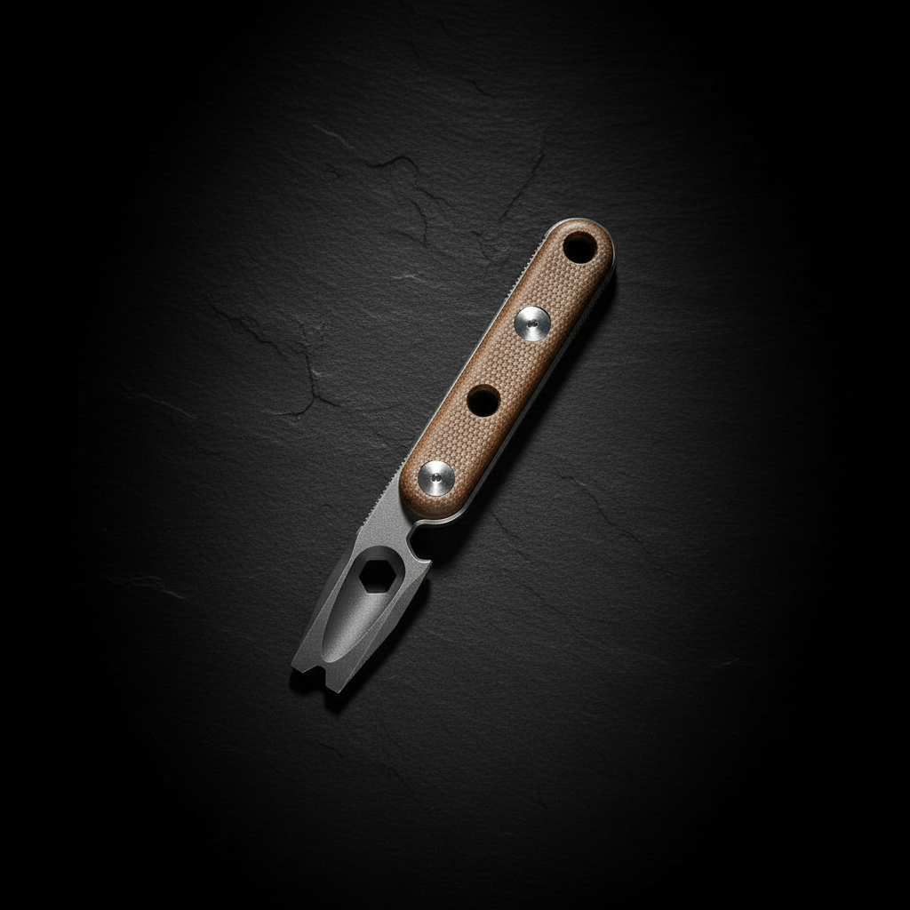 Titanium Pry Bar with Textured Grip, Wrench & Bottle Opener · 115 mm