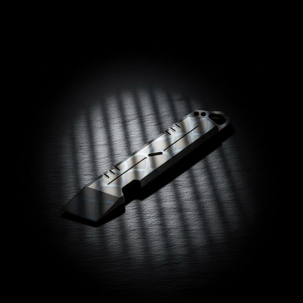 Burnt Titanium Pry Bar with Nail Puller & Glow Slot