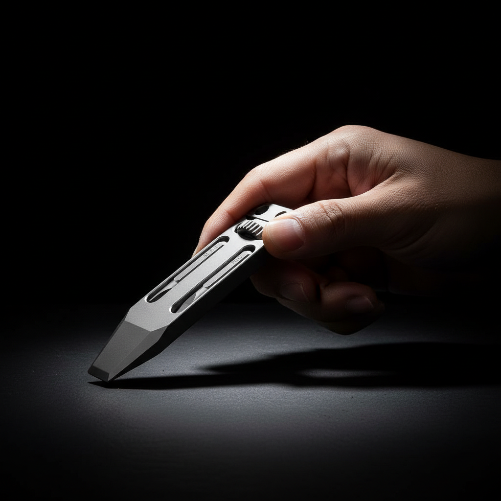 Titanium Pry Bar with Sliding Screwdriver & Bottle Opener · 71 mm
