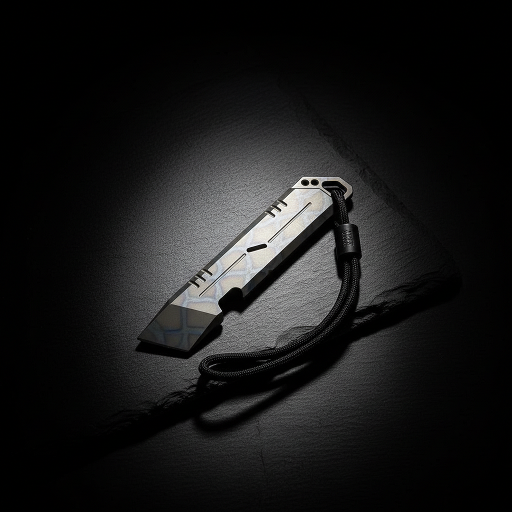Burnt Titanium Pry Bar with Nail Puller & Glow Slot