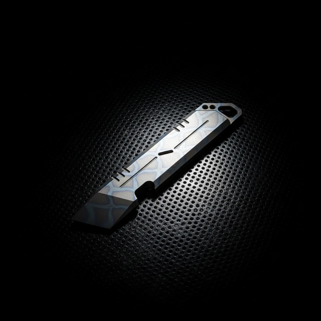 Burnt Titanium Pry Bar with Nail Puller & Glow Slot