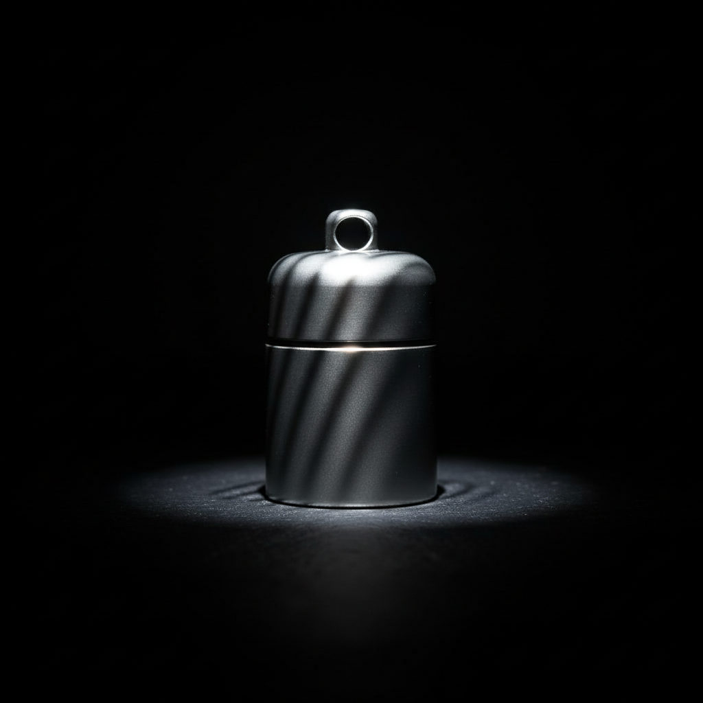 Airtight Titanium Keychain Canister · 23.6 mm