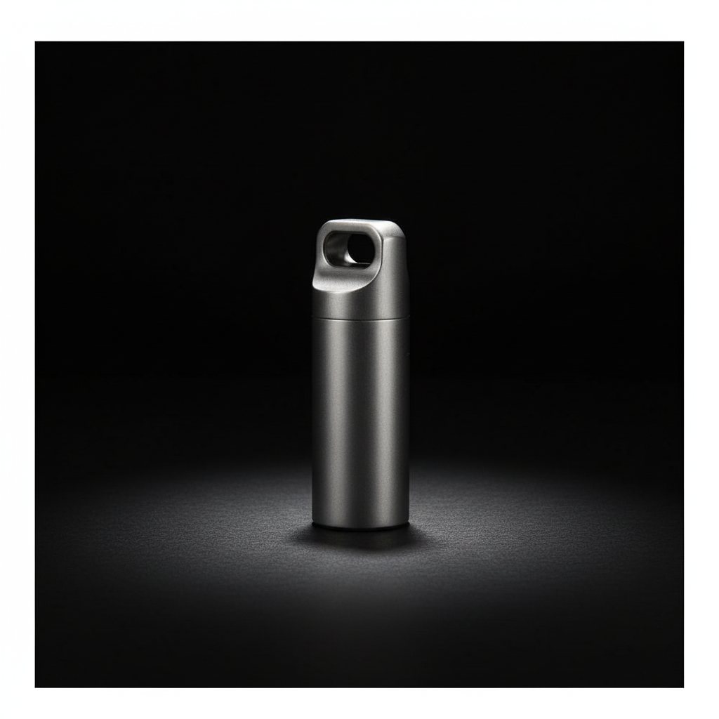 Titanium Camping Keychain Canister · S, M, L — S / Gray