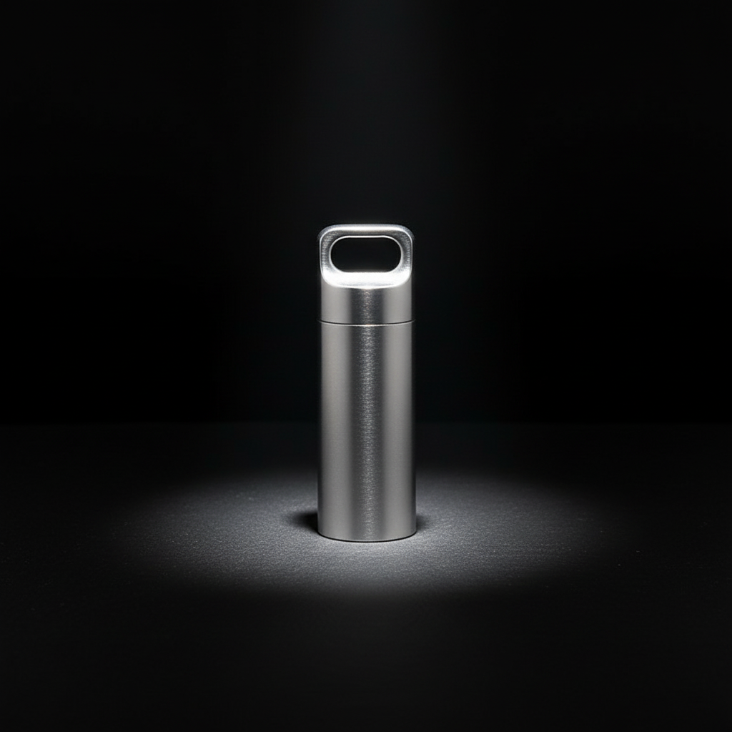 Titanium Camping Keychain Canister · S, M, L — M / Silver