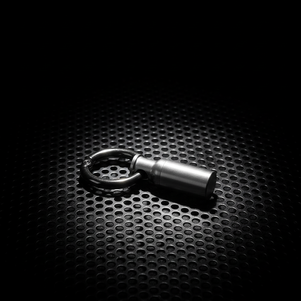 Mini Stainless Steel Keychain Canister · 34 mm