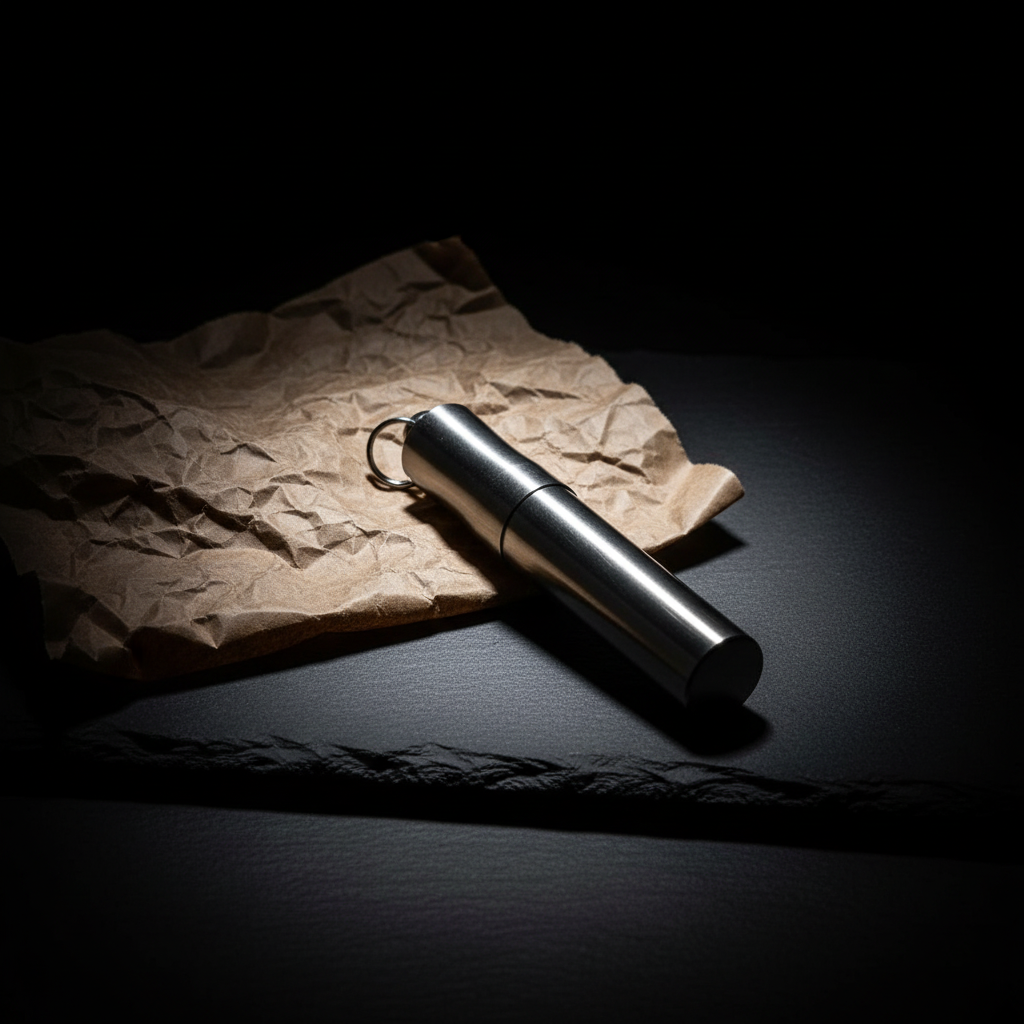 Titanium Toothpick & Pill Holder · S or L — L