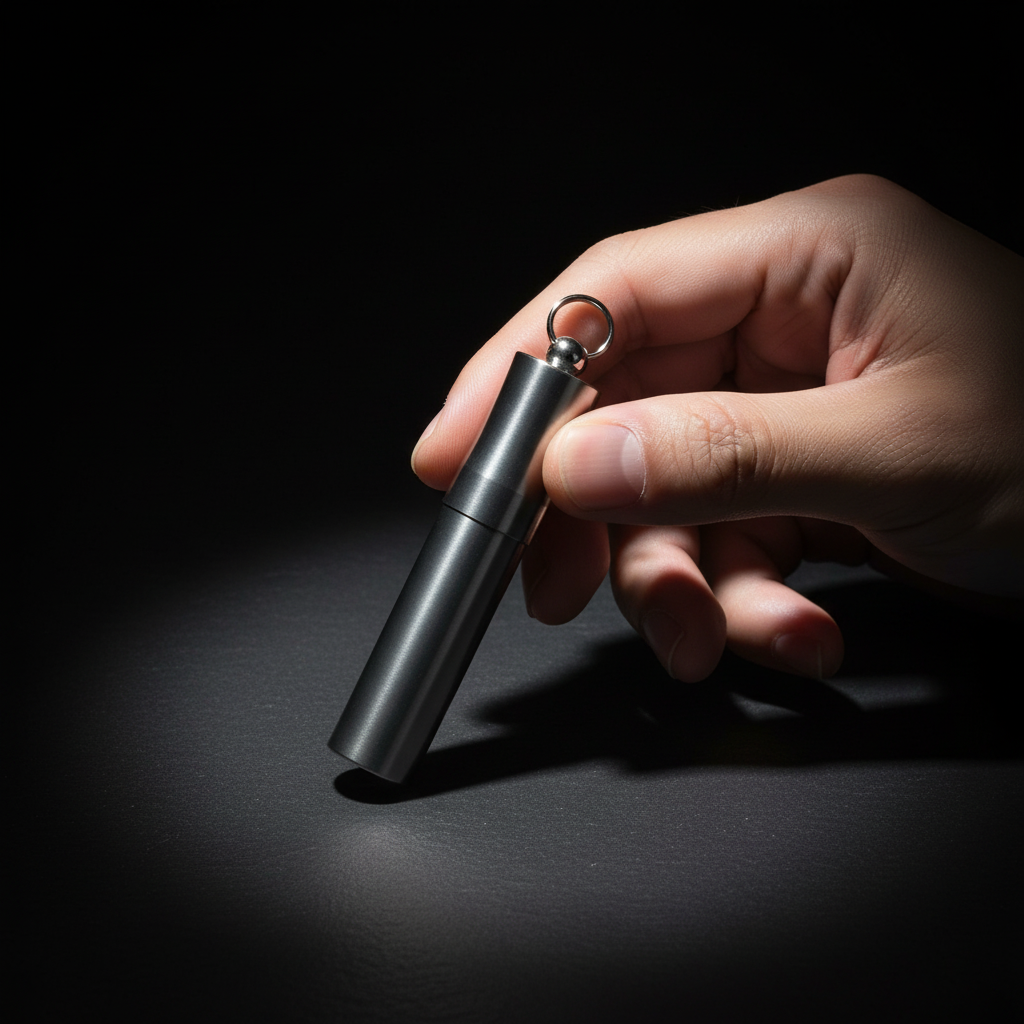 Titanium Toothpick & Pill Holder · S or L