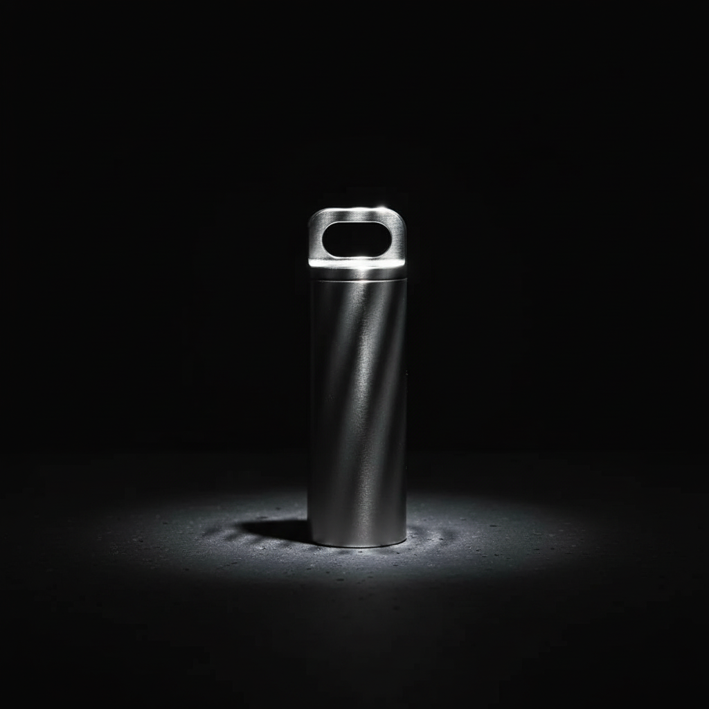Ultralight Titanium Keychain Capsule · 39 mm, 6.5 g