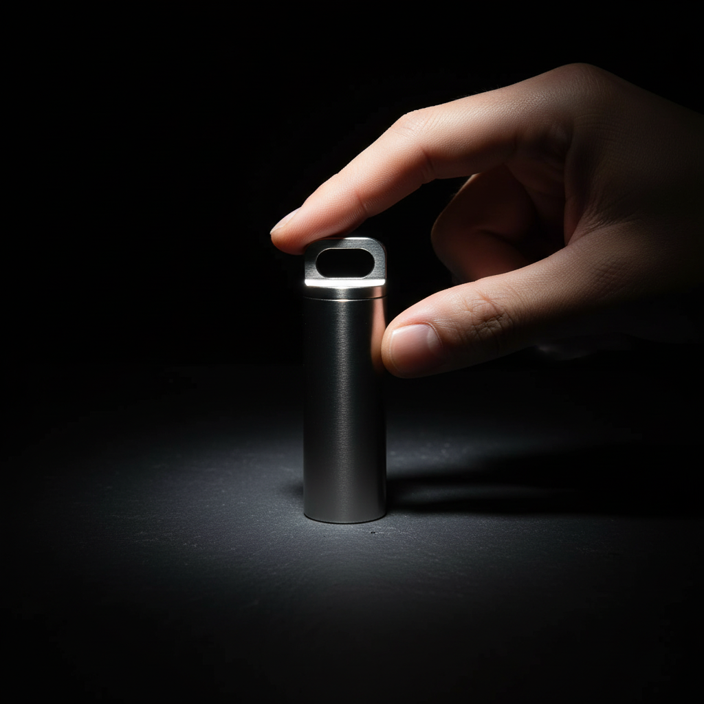 Ultralight Titanium Keychain Capsule · 39 mm, 6.5 g