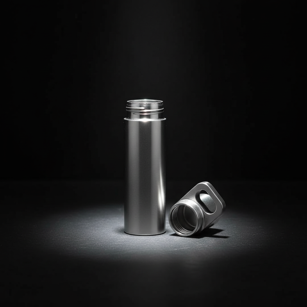 Ultralight Titanium Keychain Capsule · 39 mm, 6.5 g