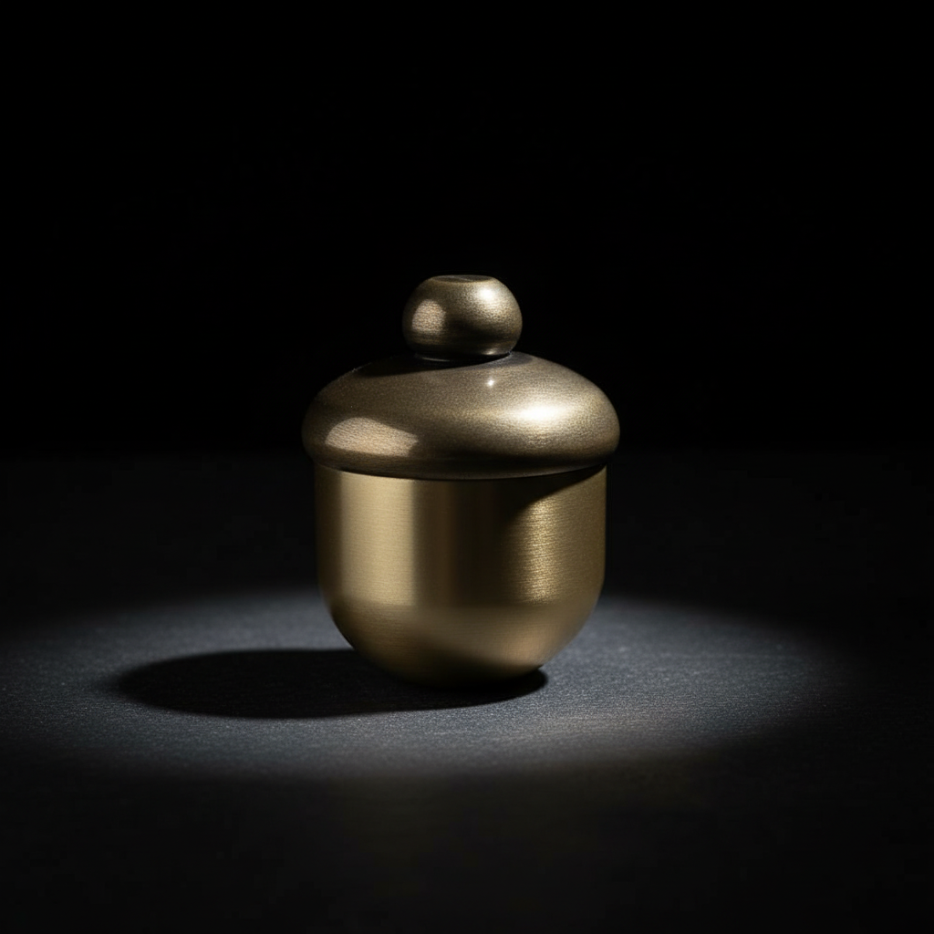 Solid Brass Acorn Keychain Container