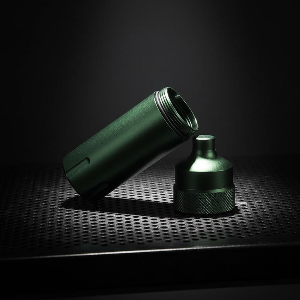 Small Waterproof Aluminum Keychain Capsule