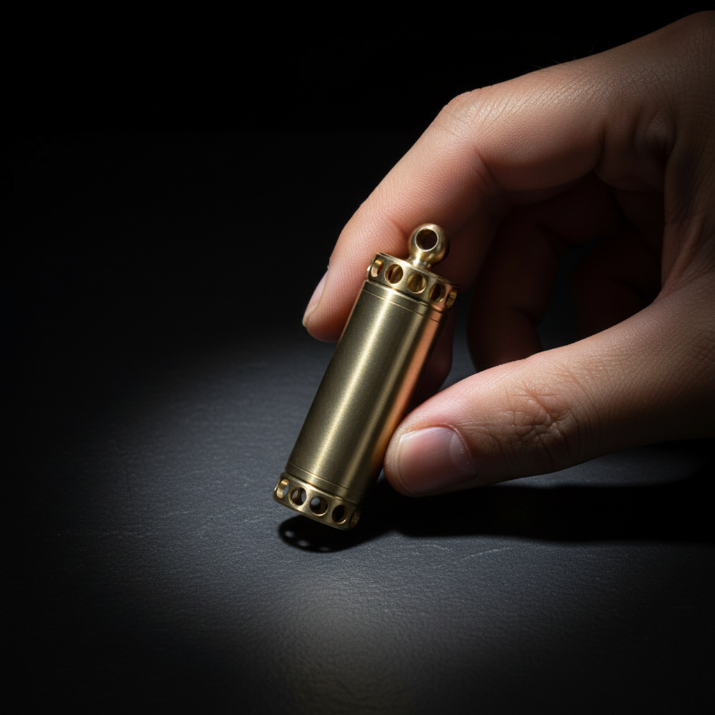 Solid Brass Waterproof Jar for Keychain