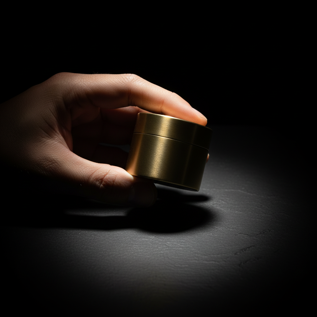 Solid Brass Screw-Top Container · S, M, L