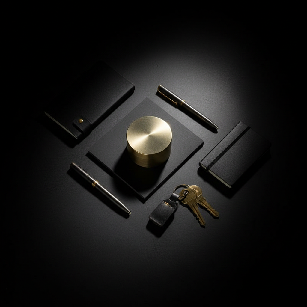 Solid Brass Screw-Top Container · S, M, L