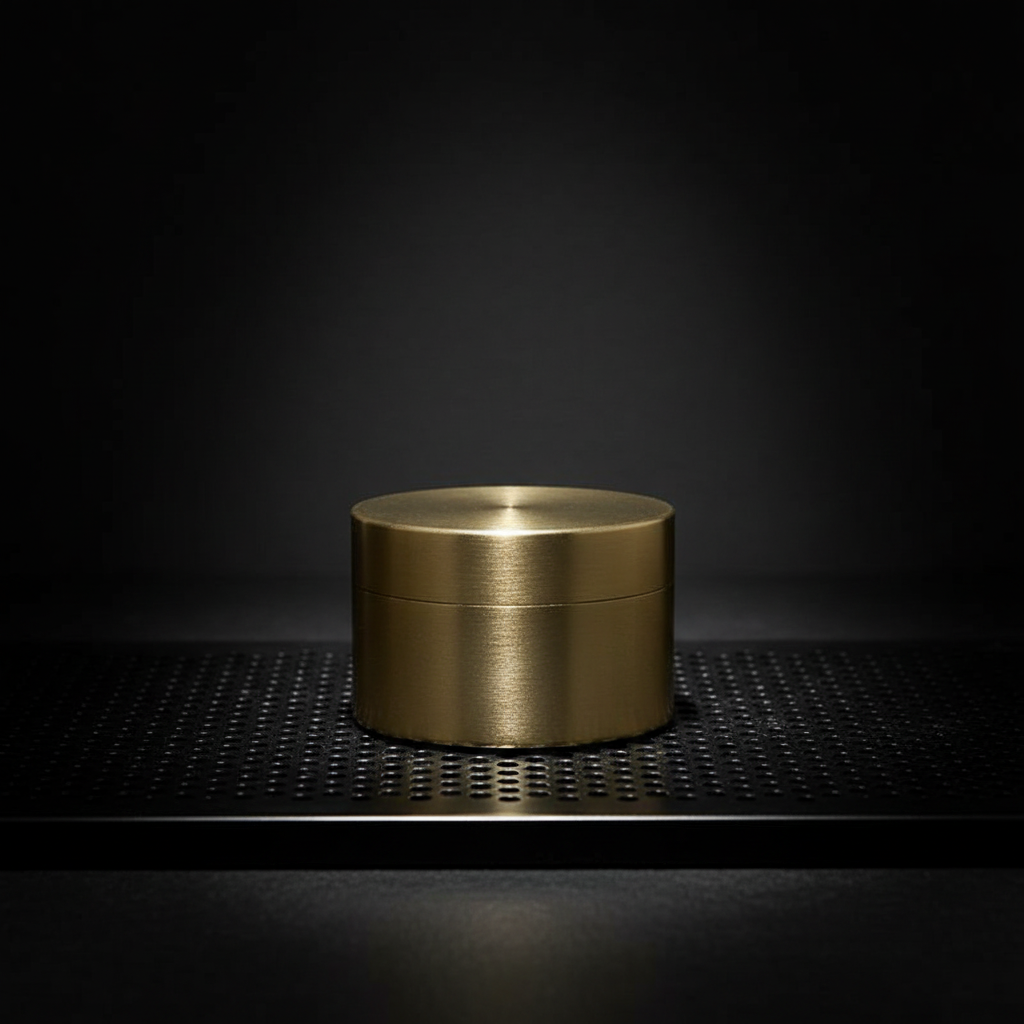 Solid Brass Screw-Top Container · S, M, L