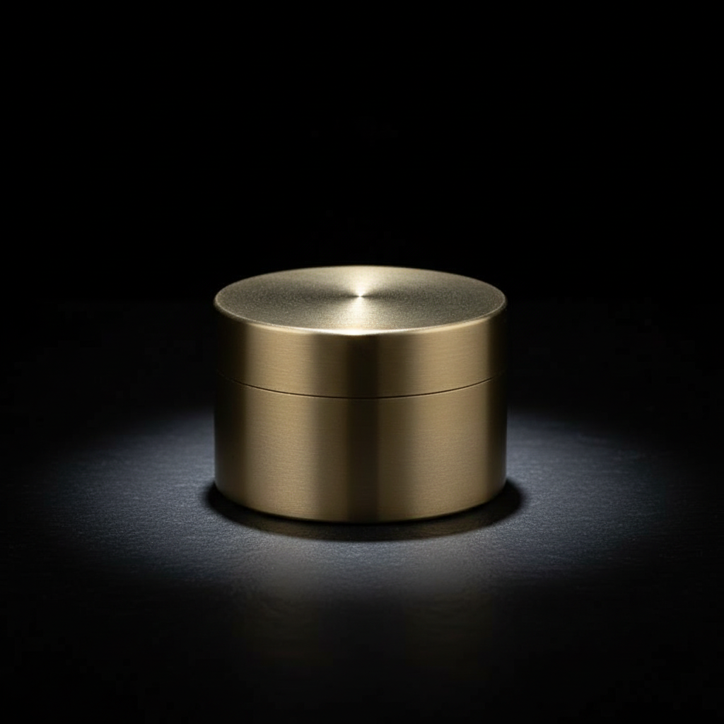 Solid Brass Screw-Top Container · S, M, L
