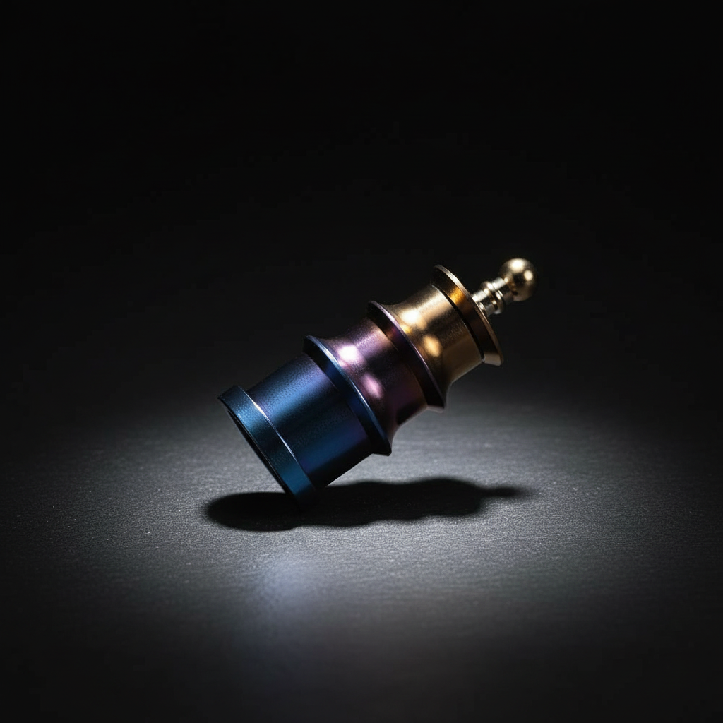Titanium Pagoda Keychain Container · 45 mm