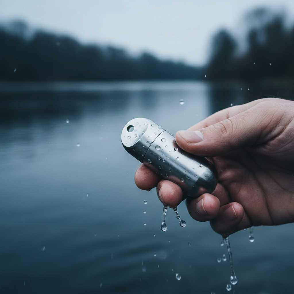 Stainless Steel Keychain Pill Capsule · M or L