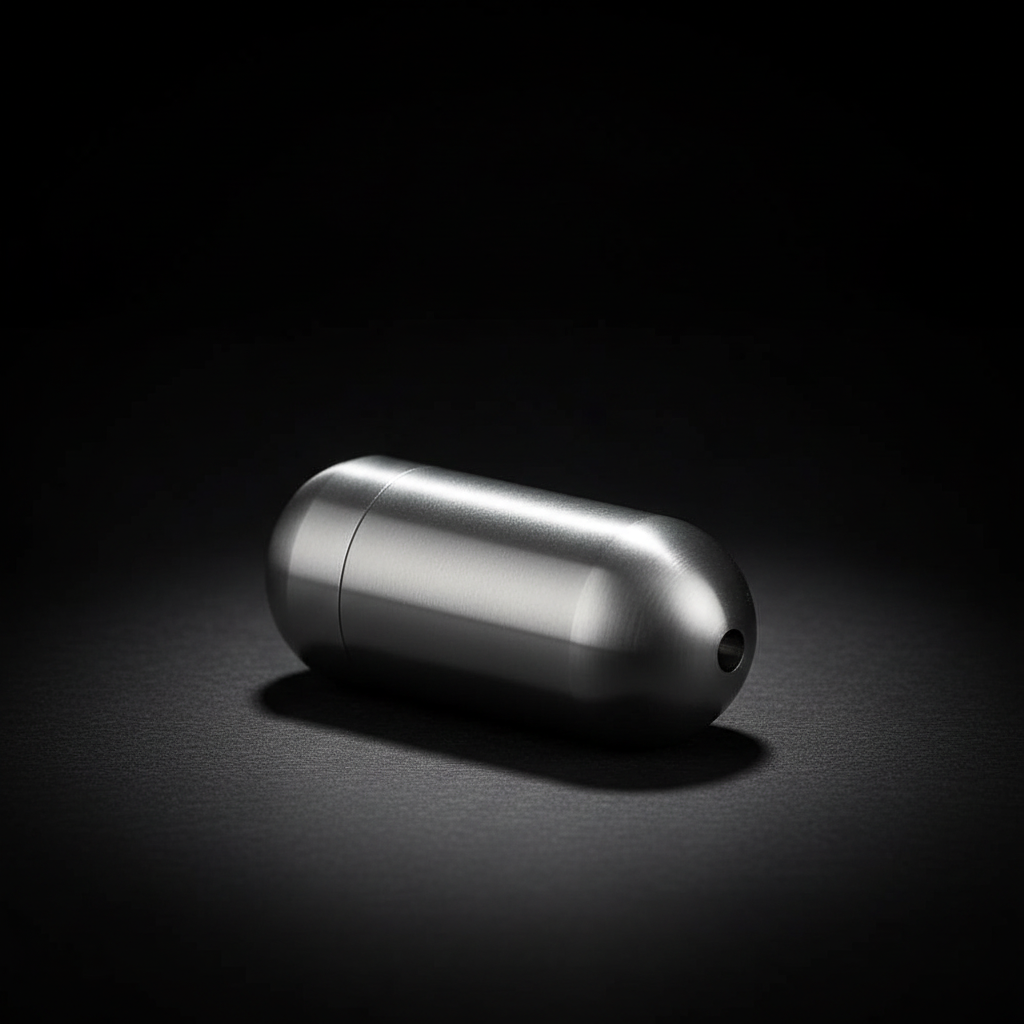 Stainless Steel Keychain Pill Capsule · M or L
