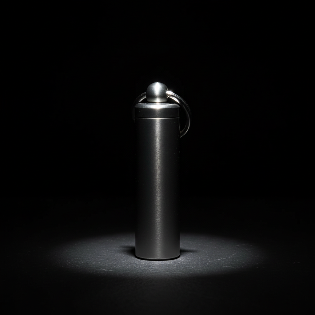 Stainless Steel Mini Keychain Canister · 56.5 mm