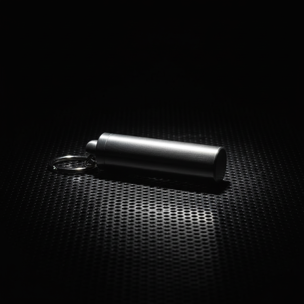 Stainless Steel Mini Keychain Canister · 56.5 mm