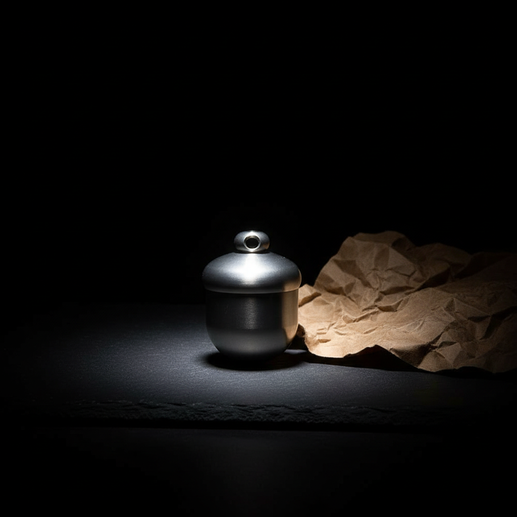 Titanium Acorn Pendant Container · S or L