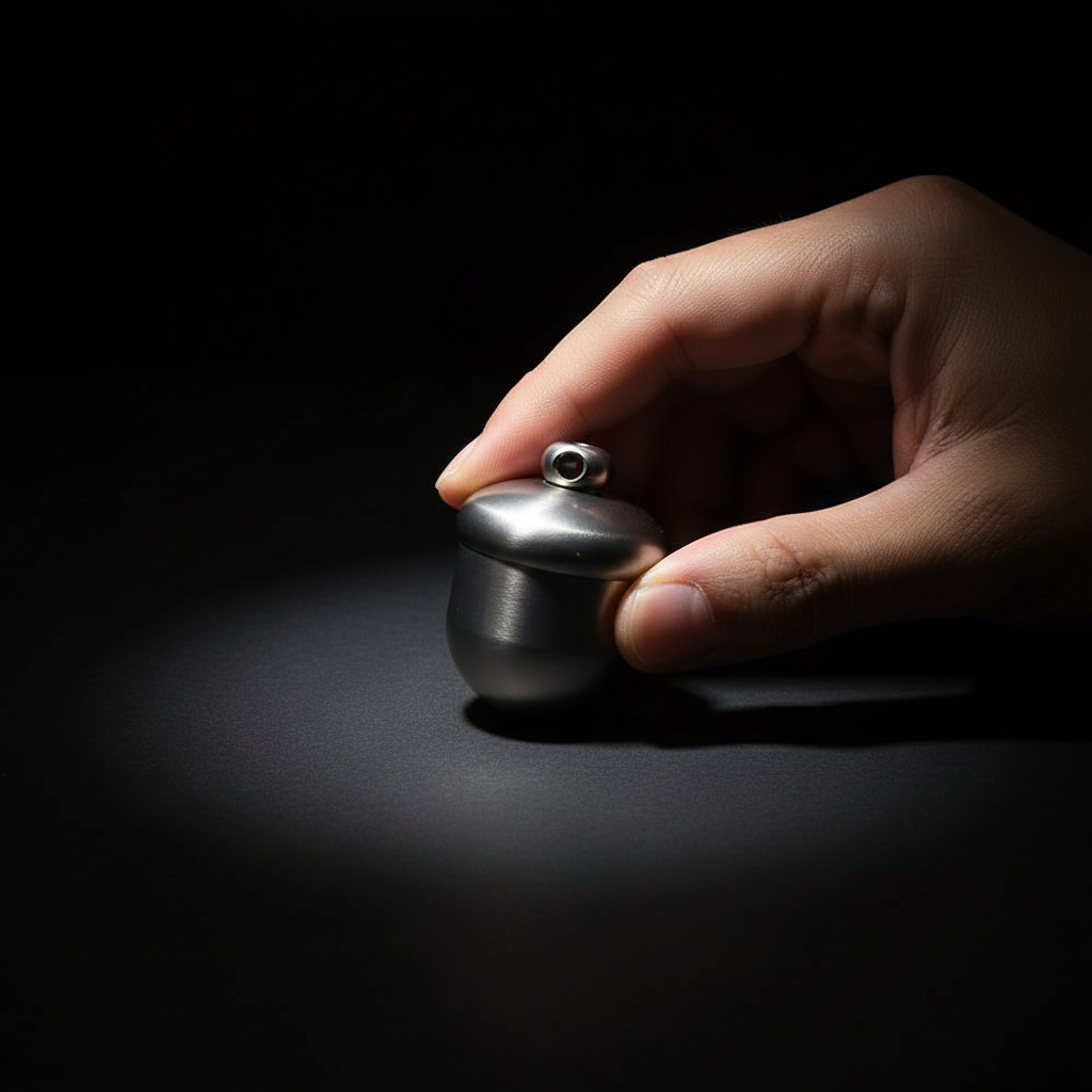 Titanium Acorn Pendant Container · S or L